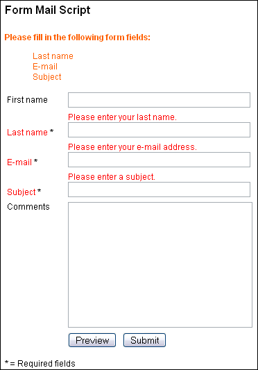 Error Messages Form (en)